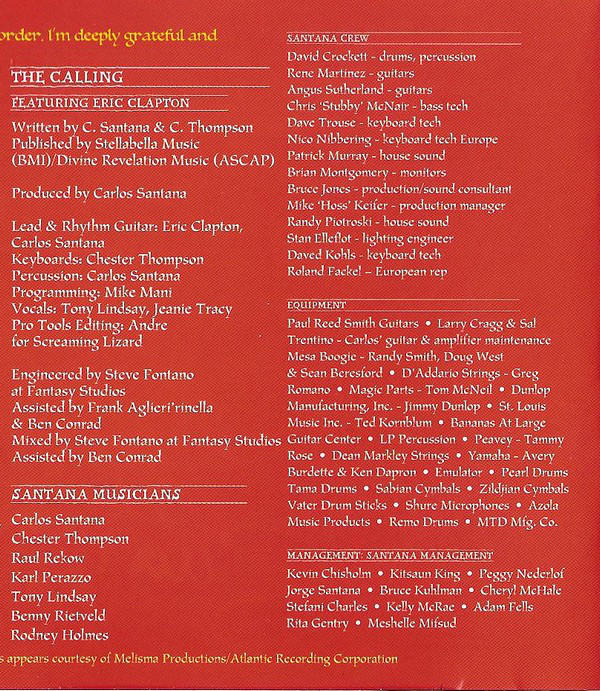 Santana  Supernatural 1999 : Booklet07